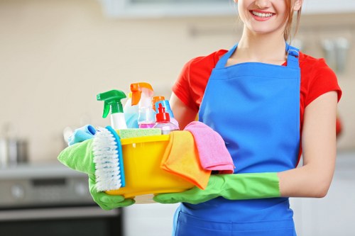 Local cleaners working in a SW11 residential property