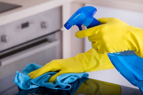 Local oven cleaning process for a kitchen in SW11