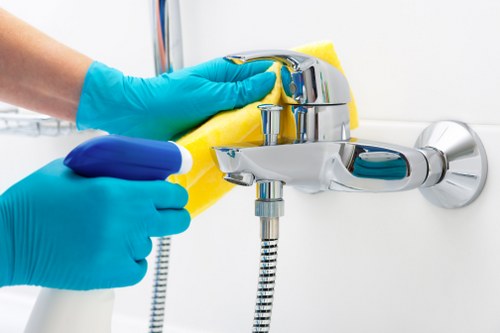 Inspection of carpet cleaning results after service