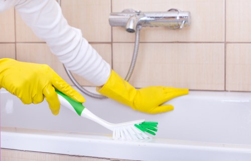 Cleaning newly finished interior spaces after renovation work in SW11